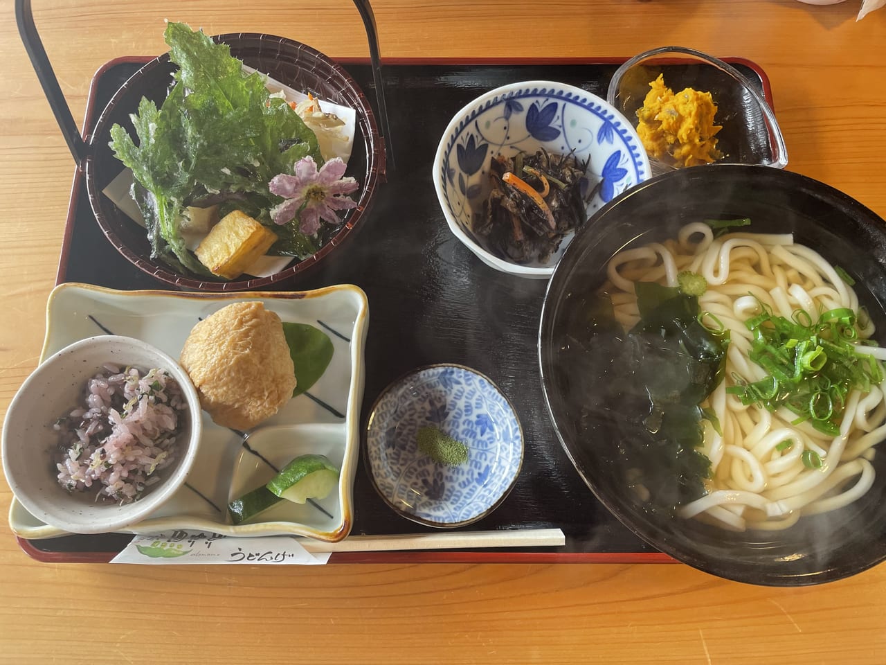 つみ菜カフェ　うどんげ　うどんセット